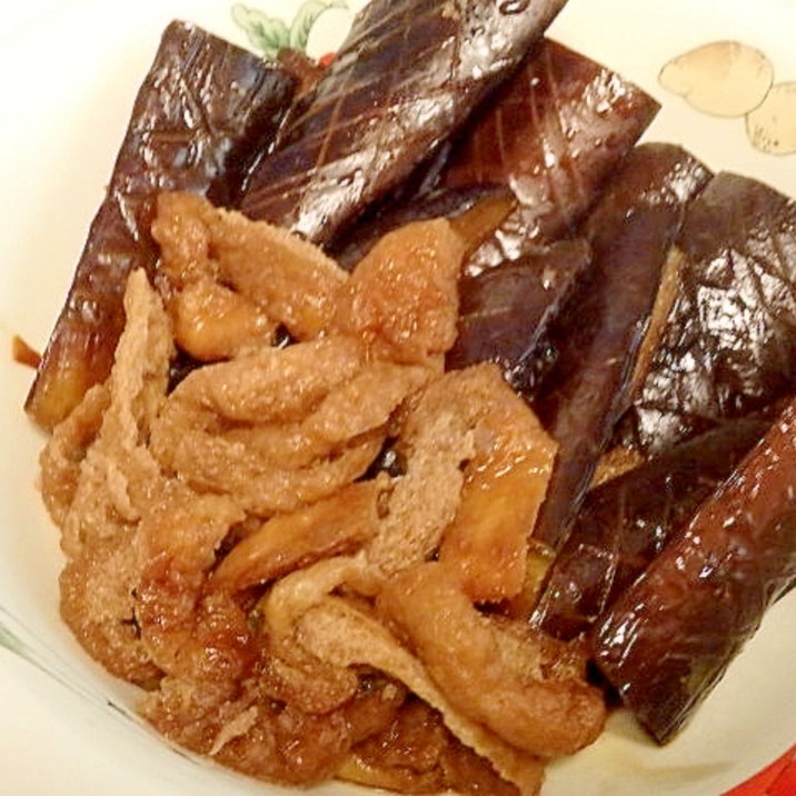家族に絶賛されたなすと油揚げの炒め煮